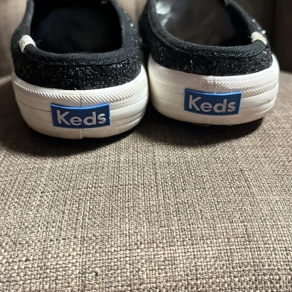 Keds For Kate Spade Double Decker Black Sparkle Slip-On mules women's 10 - Picture 5 of 9